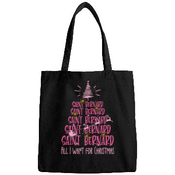 Discover Saint Bernard Christmas Dog breed Christmas Tree Bags