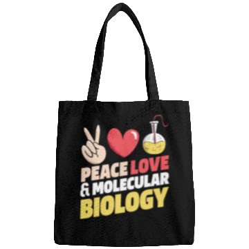 Discover Biology Biologist Peace Love Bags