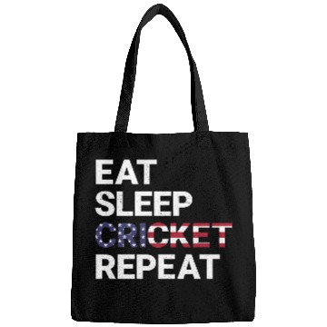 Discover Eat Sleep Cricket Repeat USA Flag Sports Gift Bags