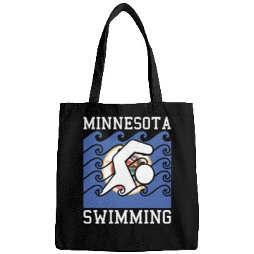 Discover Minnesota Flag Swimming Team Swim Swimmer US State Bags
