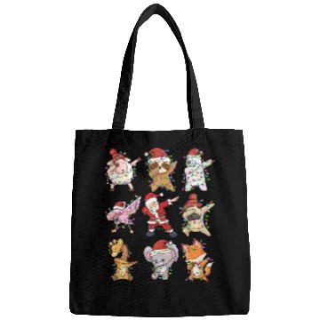 Discover Dabbing Santa Animal Friends Christmas Kids Boys Bags