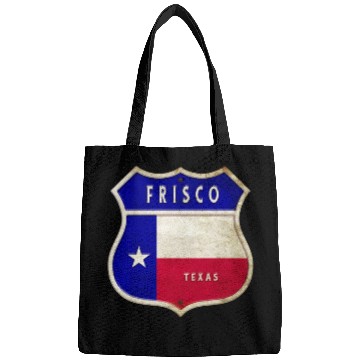 Discover Frisco Texas crest flag design Bags