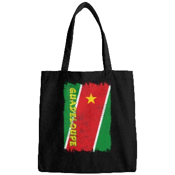 Discover Guadeloupe vintage flag Bags