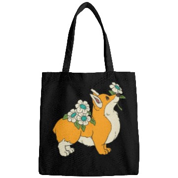 Discover Corgi Flower Mom Cute Dog Lover Bags
