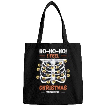 Discover Christmas Holiday Skeleton Rib Cage Radiology Bags