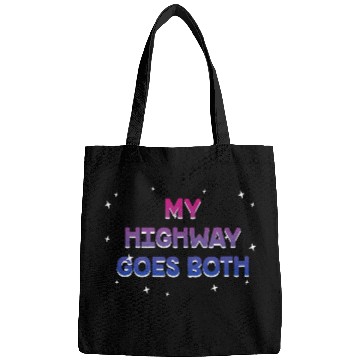 Discover My Highway Goes Both Ways Bisexual LGBTQ Bi Pride Bags