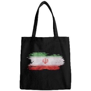 Discover Iran - national flag, brush effect Bags