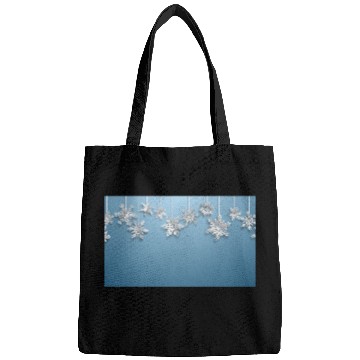 Discover Elegant Hanging Snowflakes Light Blue Bags