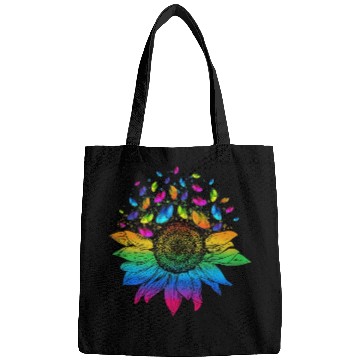 Discover Butterfly Colorful Sunflower LGBT Pride Bags