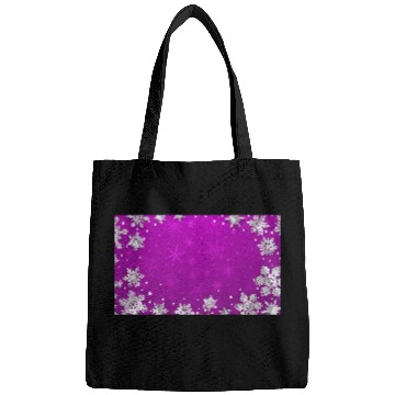 Discover Winter Snowflakes Purple Pattern Bags
