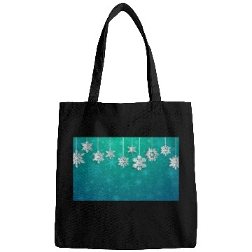 Discover Elegant Hanging Snowflakes Teal Bags