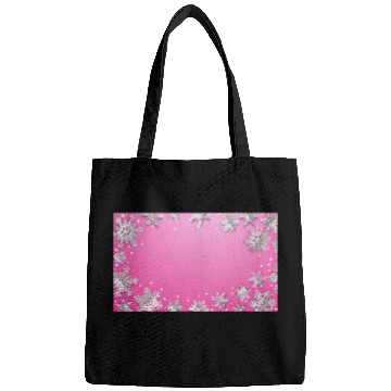 Discover Winter Snowflakes Pink White Bags