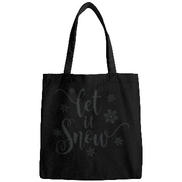 Discover Simple Let it Snow Christmas Calligraphy Bags