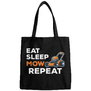 Discover Eat Sleep Mow Repeat Funny Quote Landscaper Grass Bags