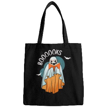 Discover Ghost Book Reading Teacher School Funny Halloween Bags