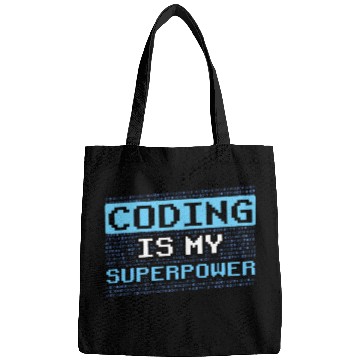 Discover Coding Is My Superpower Programmer Code Coder Bags