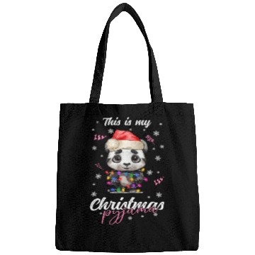 Discover Winter Christmas Pyjama Panda Bags