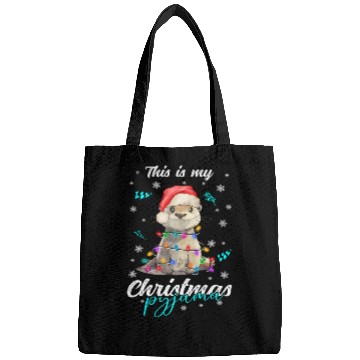 Discover Winter Christmas Pyjama Otter Bags
