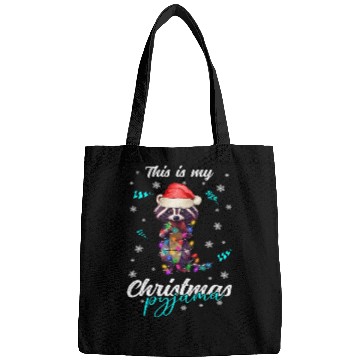 Discover Winter Christmas Pyjama Raccoon Bags