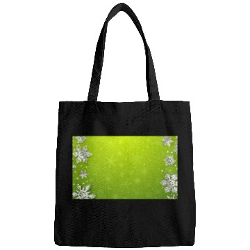 Discover Winter Snowflakes Green Pattern Bags