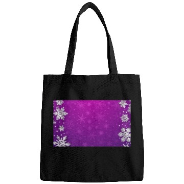 Discover Winter Snowflakes Purple Pattern Bags