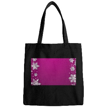 Discover Elegant Snowflakes Pink Bags