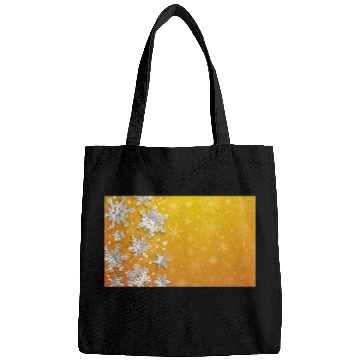 Discover Elegant Christmas Snowflakes Pattern Orange Bags