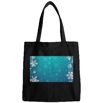 Discover Winter Snowflakes Teal Pattern Bags