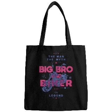 Discover Big bro and biker the man the myth the legend Bags
