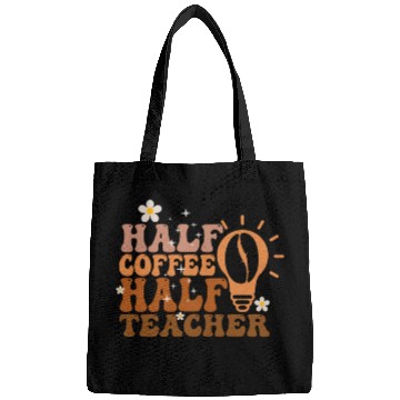 Discover Half Coffee Half Teacher Bags