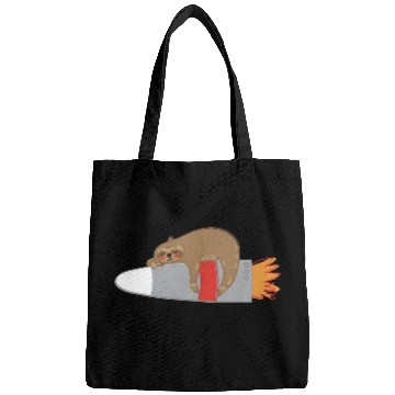 Discover A Sloth sleeping on a rocket Bags