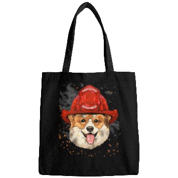 Discover Corgi Firefighter Corgi Dog Lover Bags