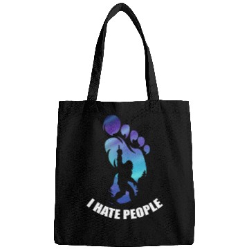 Discover Bigfoot I Hate People Funny Big Foot Sasquatch Bags