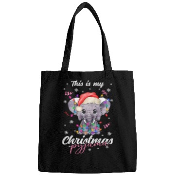 Discover Winter Christmas Pyjama Elephant Bags