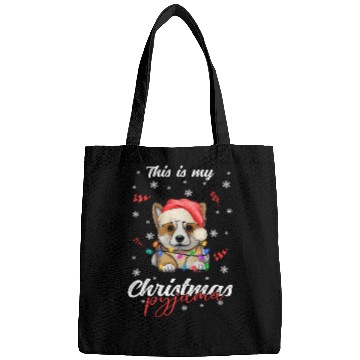 Discover Winter Christmas Pyjama Corgi Bags