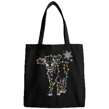 Discover Cow Christmas Light Tree Cow Xmas Snow Lover Bags