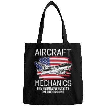 Discover Aircraft Mechanic Us Flag Bags