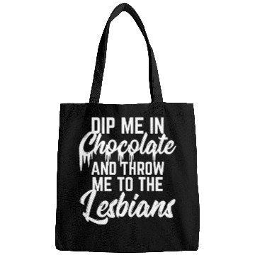 Discover LGBT Gay Pride Lesbian Dip me in chocolate white Bags