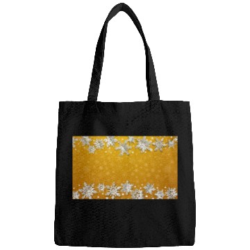Discover Elegant Orange Winter Snowflakes Pattern Bags