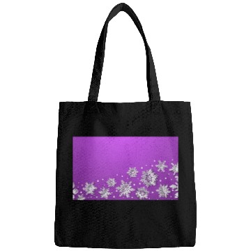 Discover Modern Snowflakes Purple Bags