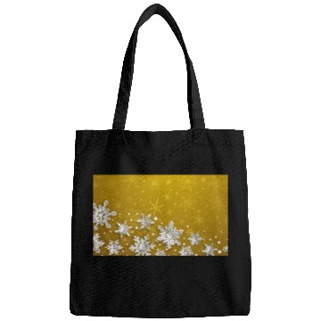Discover Modern Yellow Snowflakes Pattern Bags