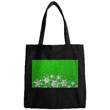 Discover Green Snowflakes Pattern Bags