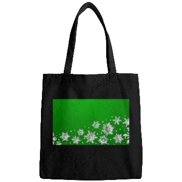 Discover Modern Snowflakes Green Bags