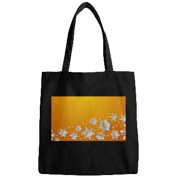 Discover Modern Snowflakes Orange Bags