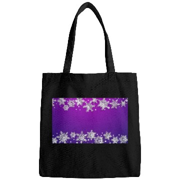 Discover Elegant Winter Snowflakes Purple Bags