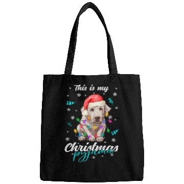 Discover Winter Christmas Pyjama Labrador Bags