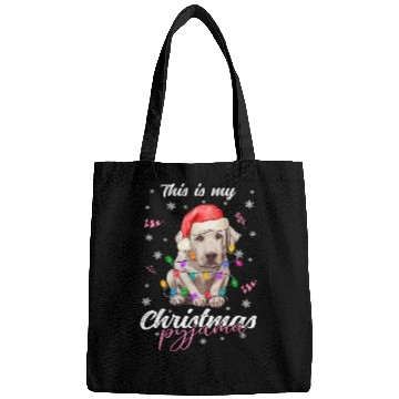 Discover Winter Christmas Pyjama Labrador Bags