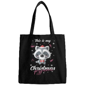 Discover Winter Christmas Pyjama Raccoon Bags