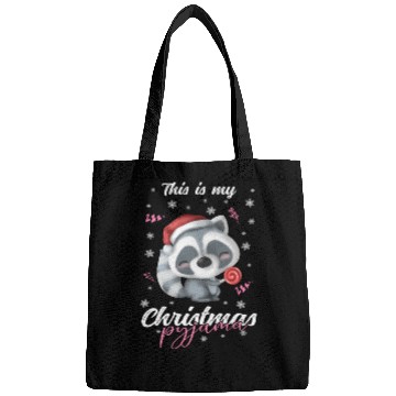Discover Winter Christmas Pyjama Raccoon Bags