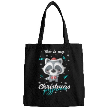 Discover Winter Christmas Pyjama Raccoon Bags
